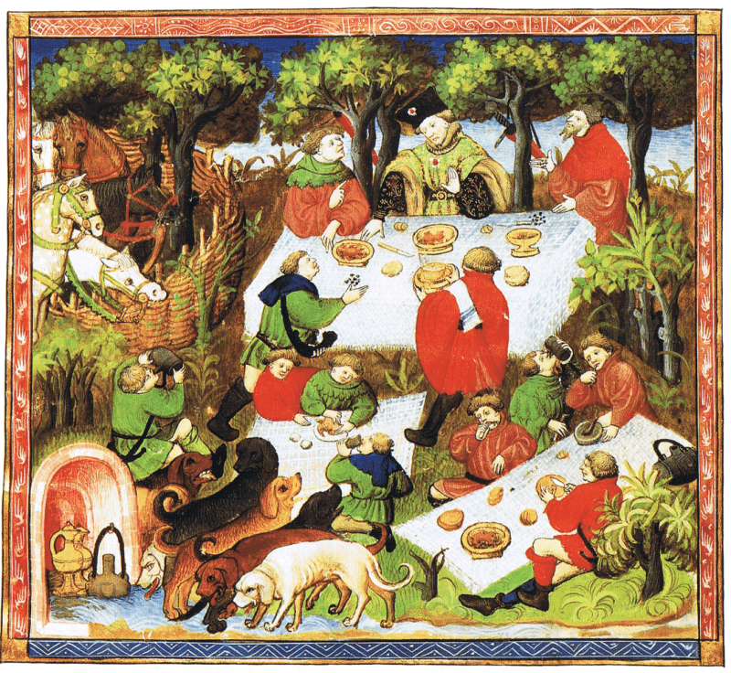 noblemen enjoying a picnic